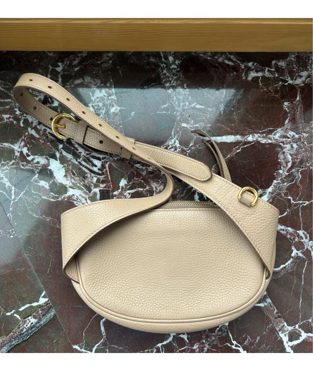 PRADA Бежевая кожаная поясная сумка, фото 2