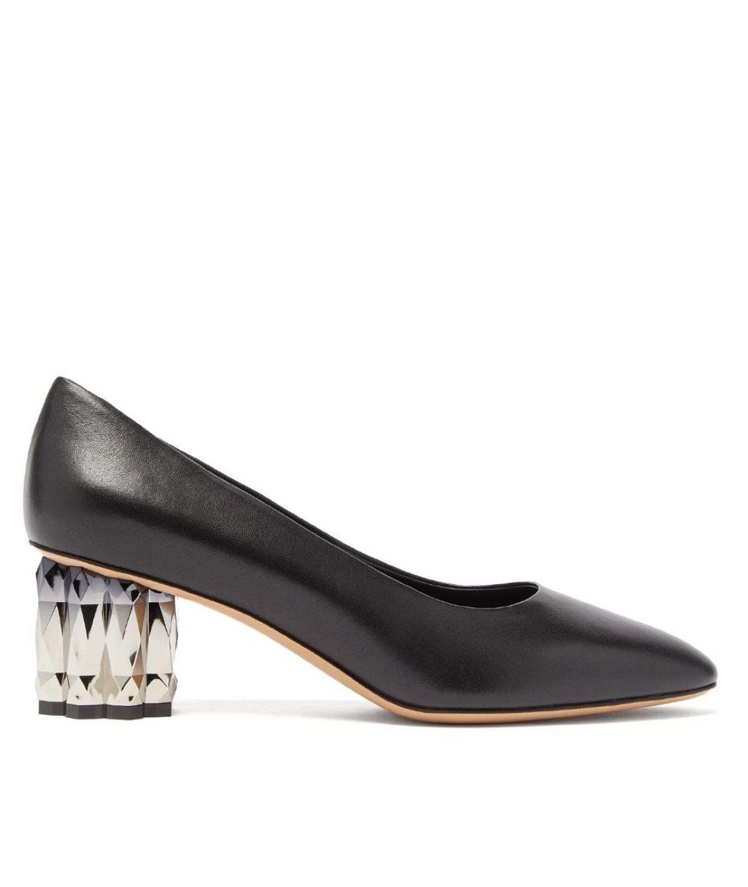 FERRAGAMO Черные кожаные туфли, фото 1