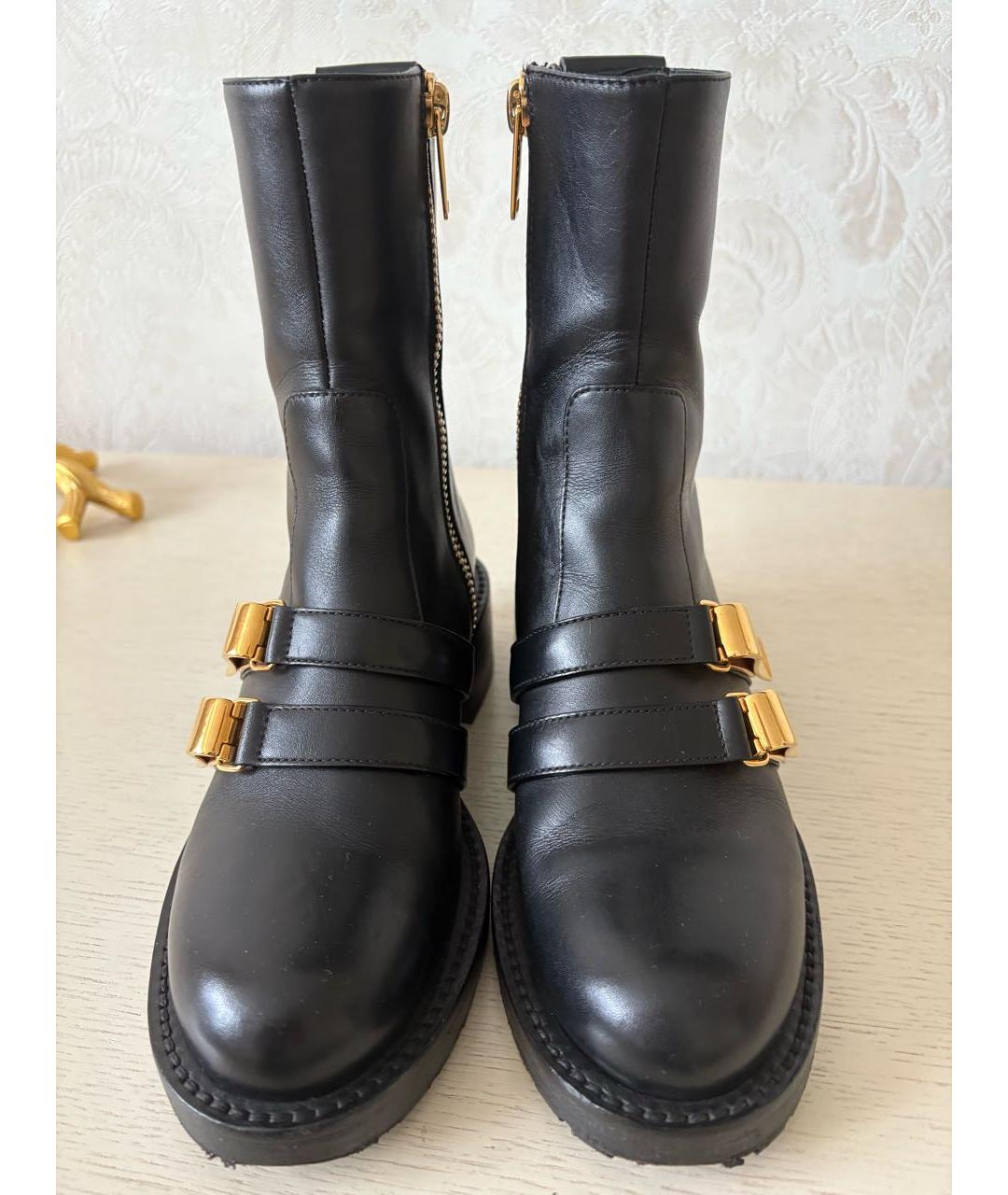 CHRISTIAN DIOR Черные кожаные полусапоги, фото 2
