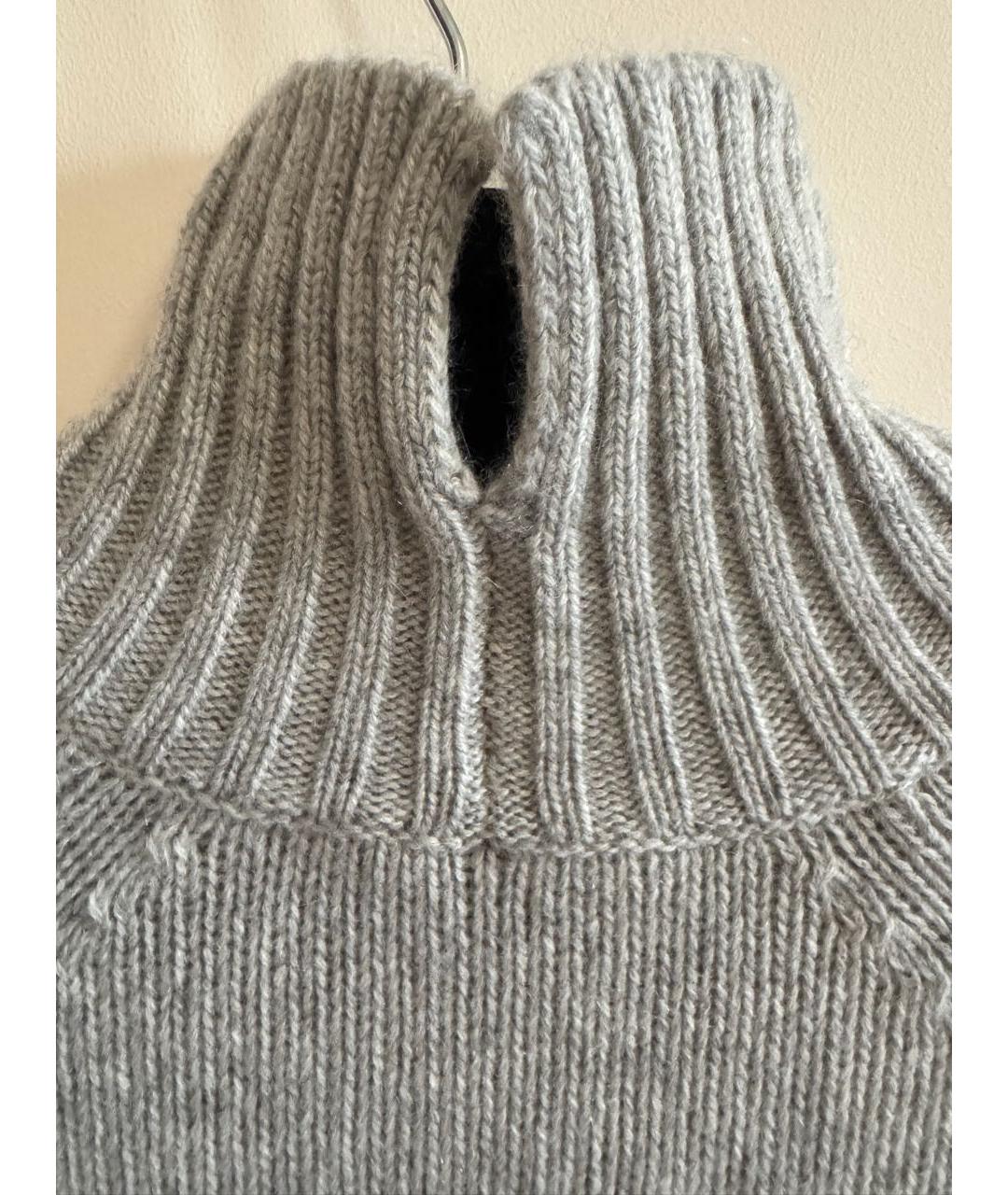 MAX MARA Серый кашемировый джемпер / свитер, фото 3
