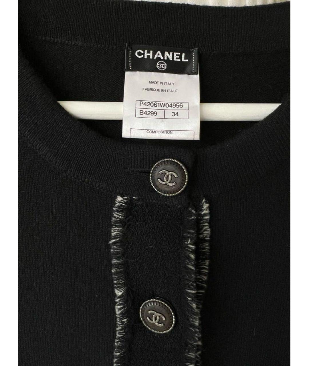 CHANEL Черное кашемировое повседневное платье, фото 5