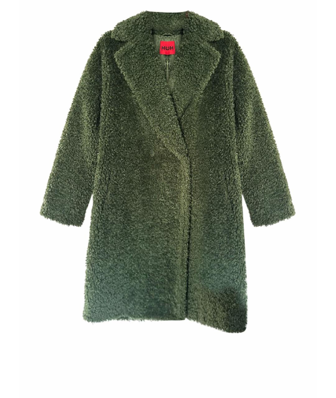 HUGO Зеленые полиэстеровое пальто, фото 1