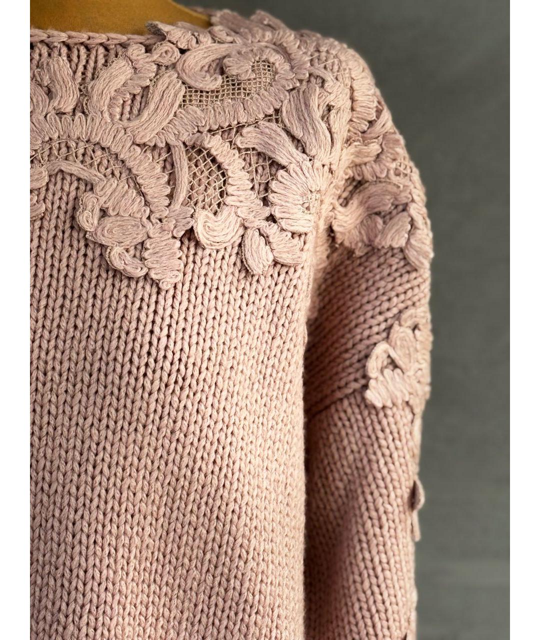 ERMANNO SCERVINO Розовый шерстяной джемпер / свитер, фото 2