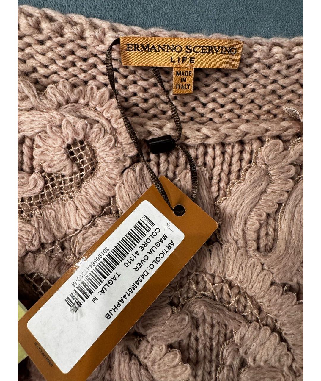 ERMANNO SCERVINO Розовый шерстяной джемпер / свитер, фото 4