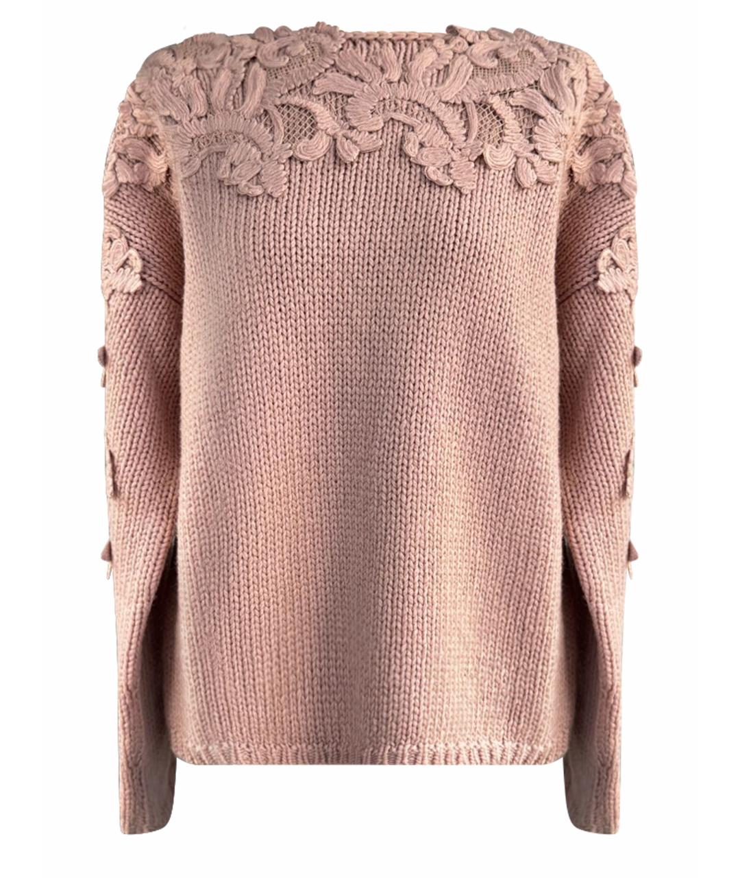 ERMANNO SCERVINO Розовый шерстяной джемпер / свитер, фото 1