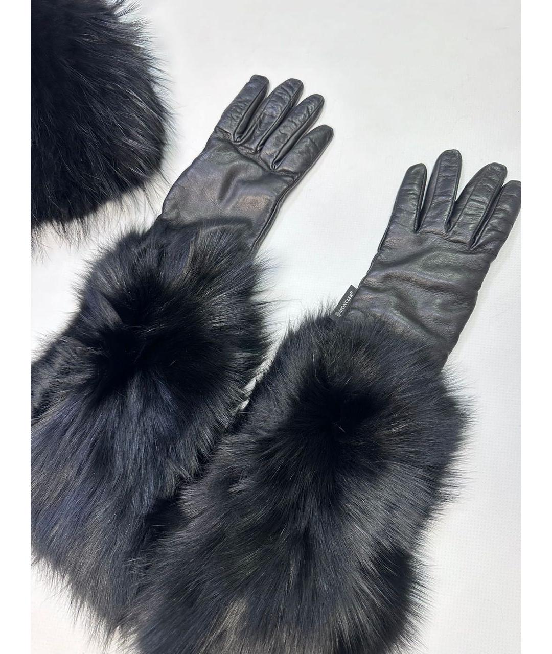 MONCLER Черная шапка, фото 8