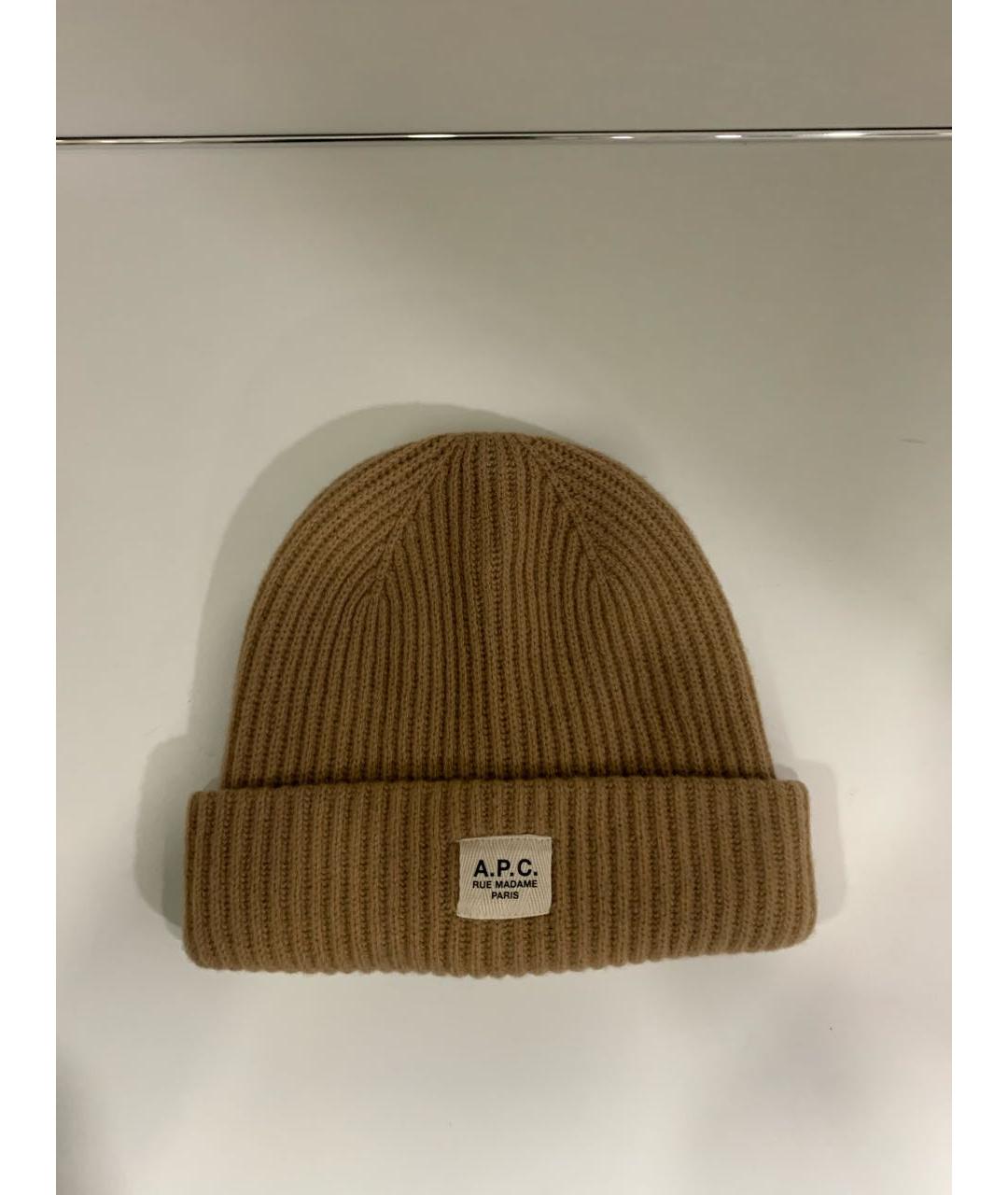 A.P.C. Бежевая кашемировая шапка, фото 7