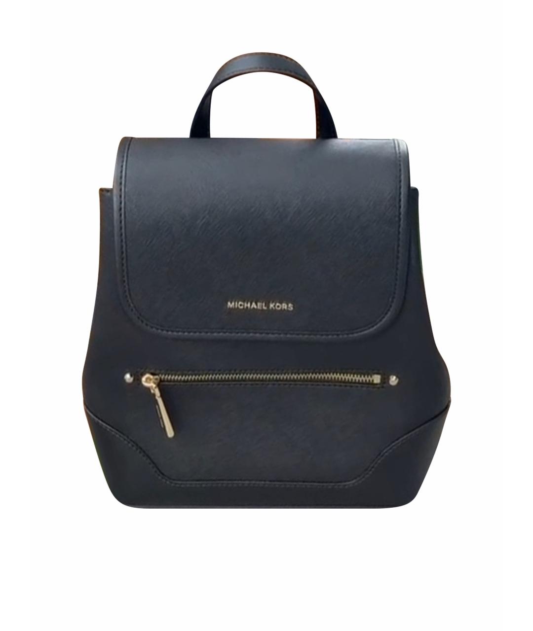 MICHAEL KORS Черный кожаный рюкзак, фото 1