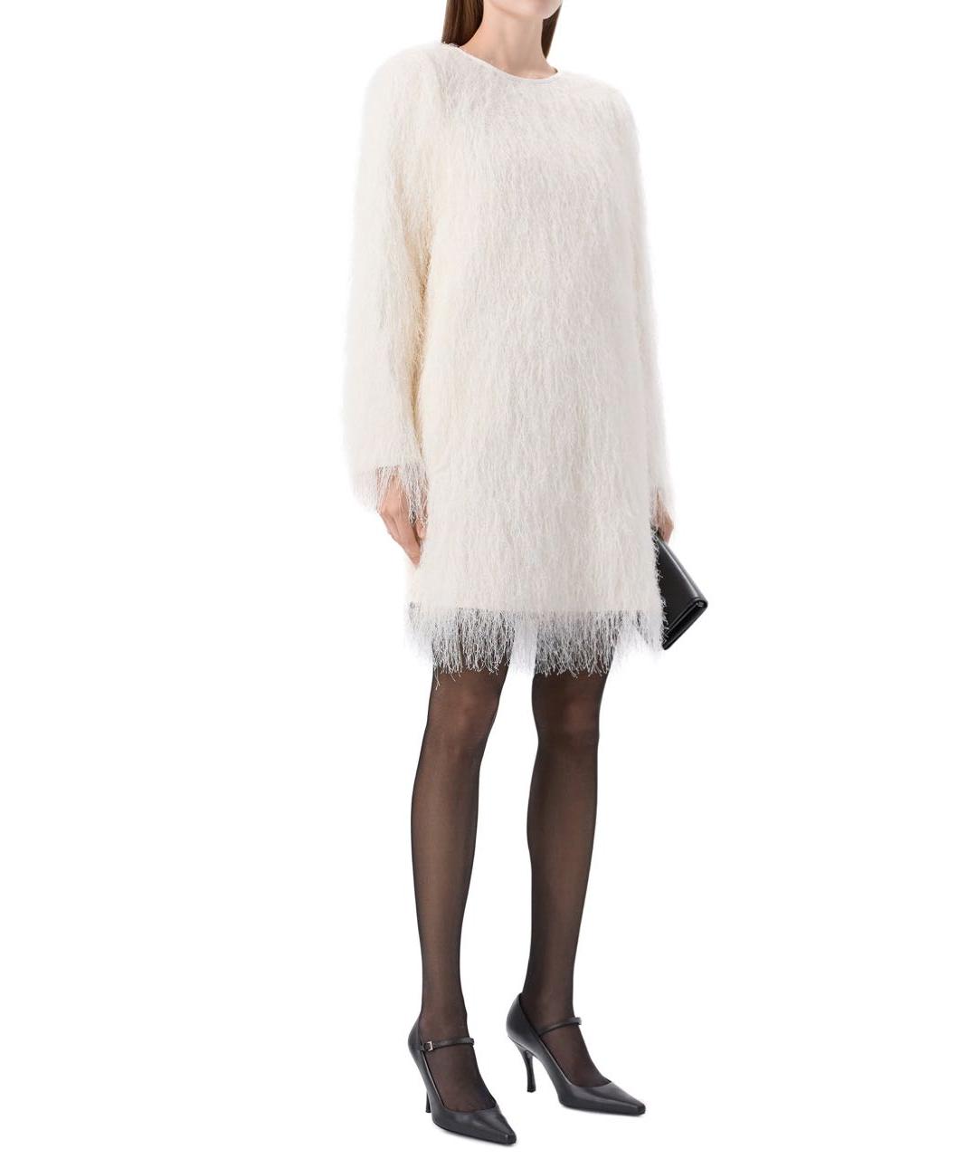 LOULOU DE SAISON Белое полиэстеровое вечернее платье, фото 2