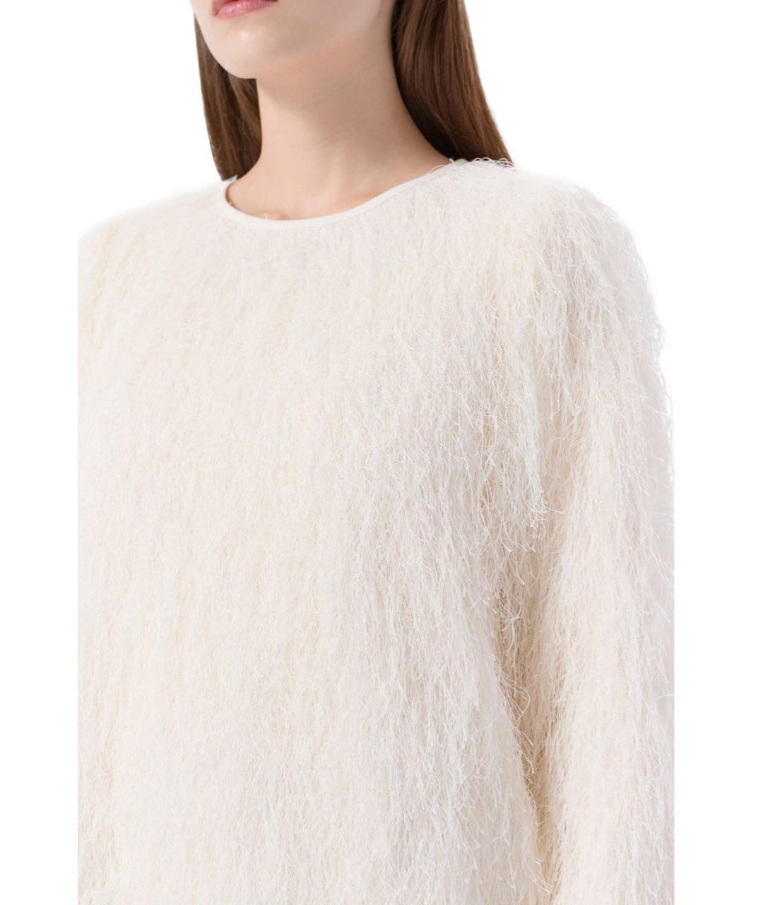 LOULOU DE SAISON Белое полиэстеровое вечернее платье, фото 4