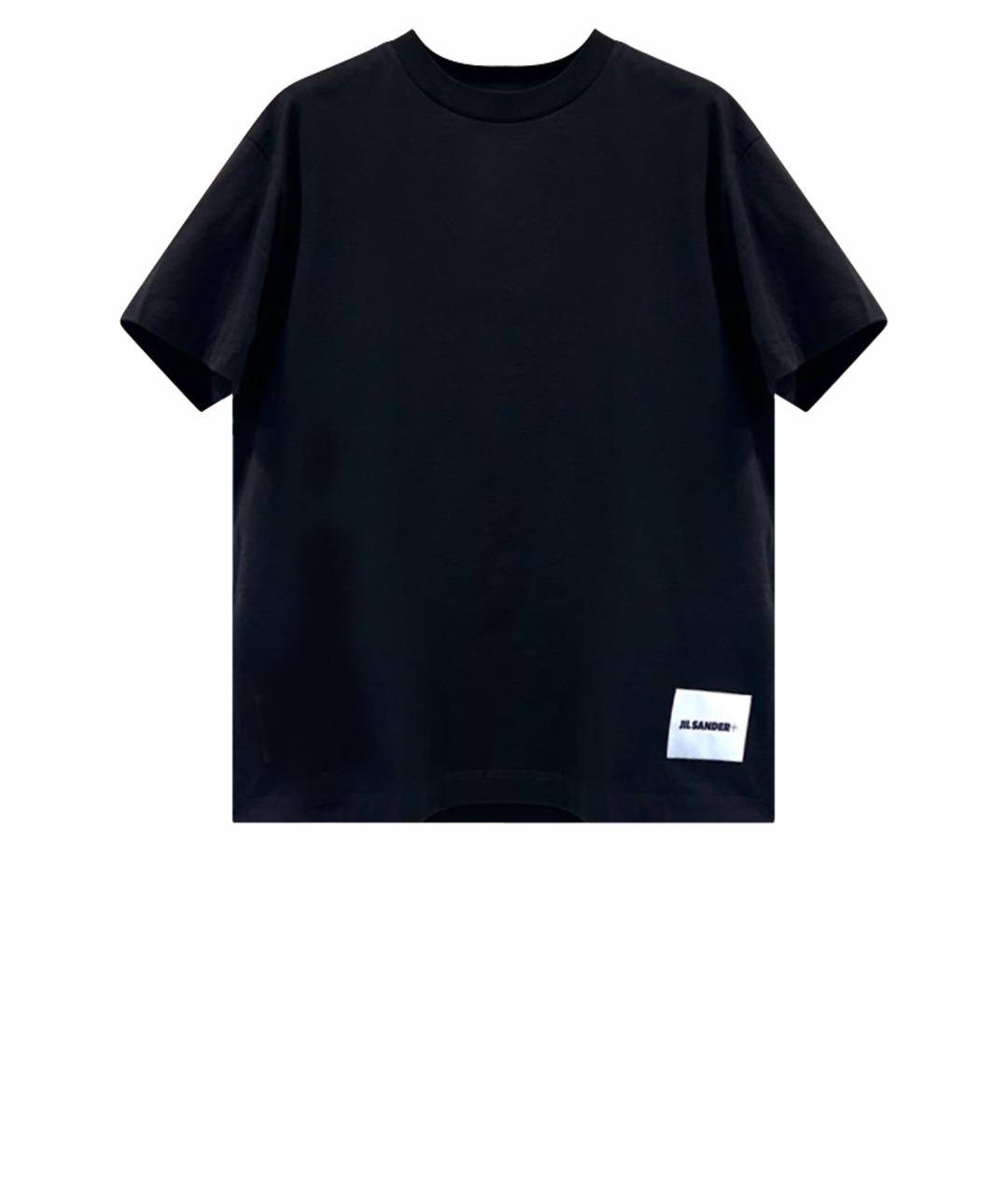 JIL SANDER Черная хлопковая футболка, фото 1