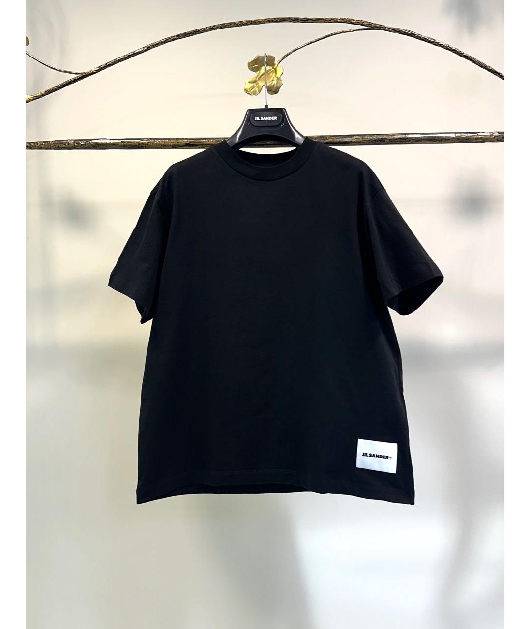 JIL SANDER Черная хлопковая футболка, фото 5