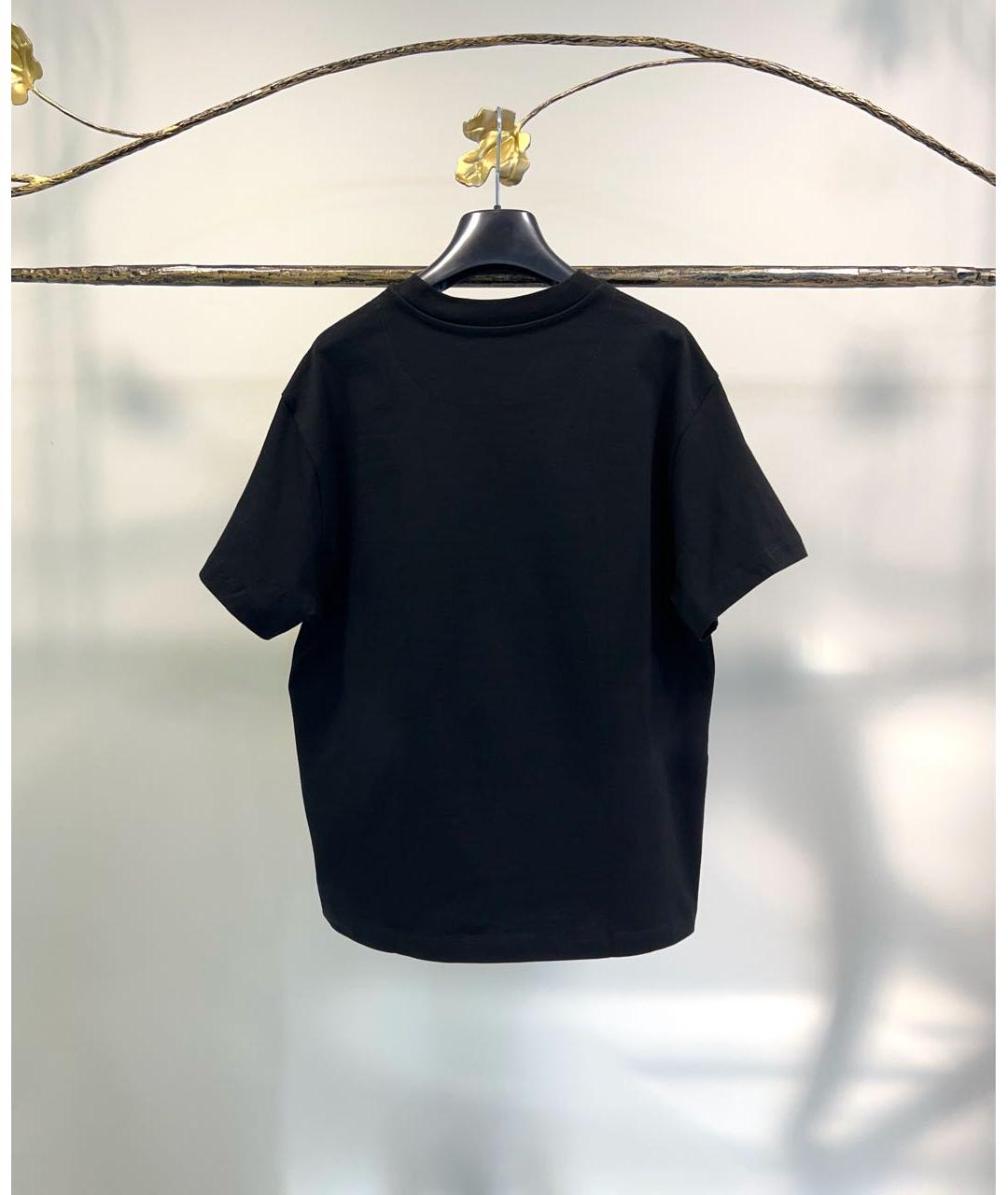 JIL SANDER Черная хлопковая футболка, фото 2