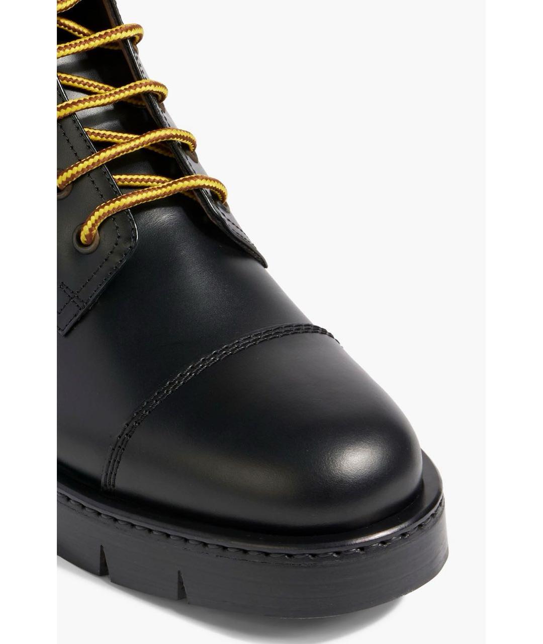 FERRAGAMO Черные кожаные высокие ботинки, фото 4