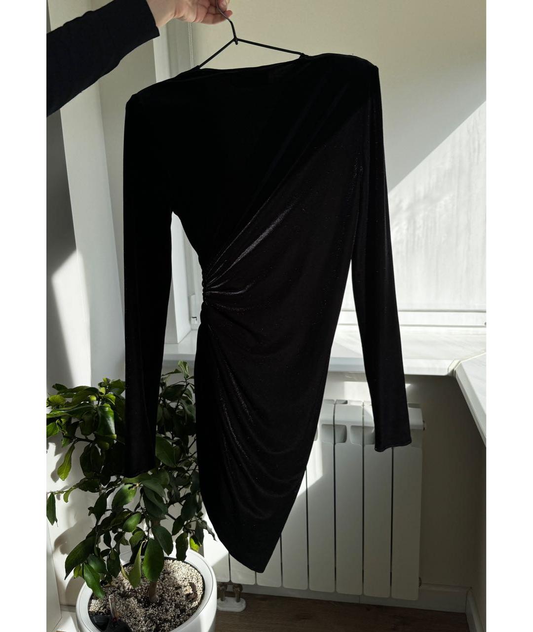 ALEXANDRE VAUTHIER Черное бархатное коктейльное платье, фото 2