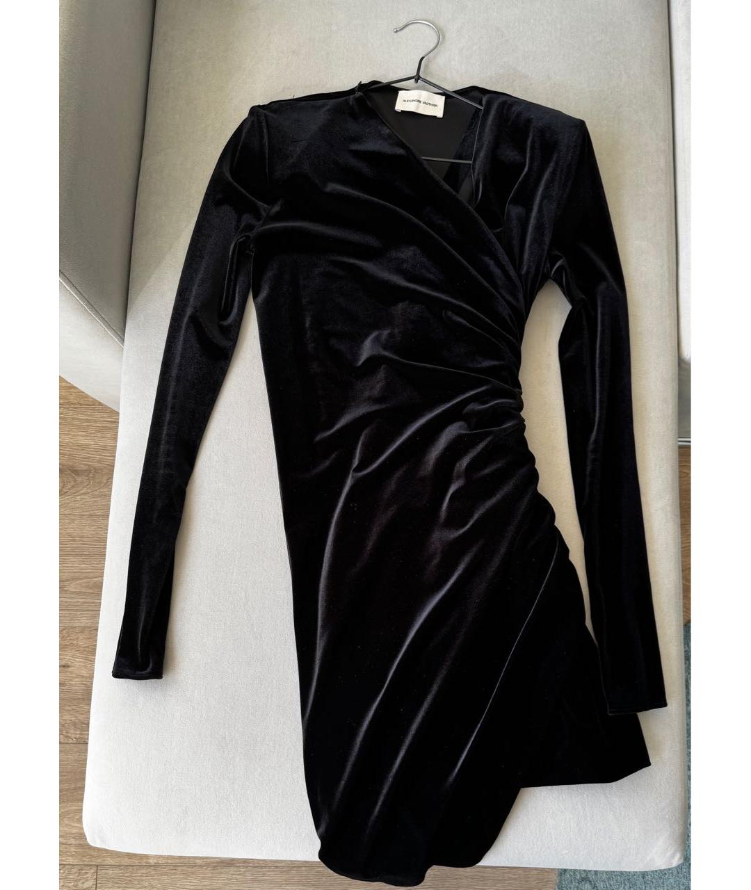 ALEXANDRE VAUTHIER Черное бархатное коктейльное платье, фото 3
