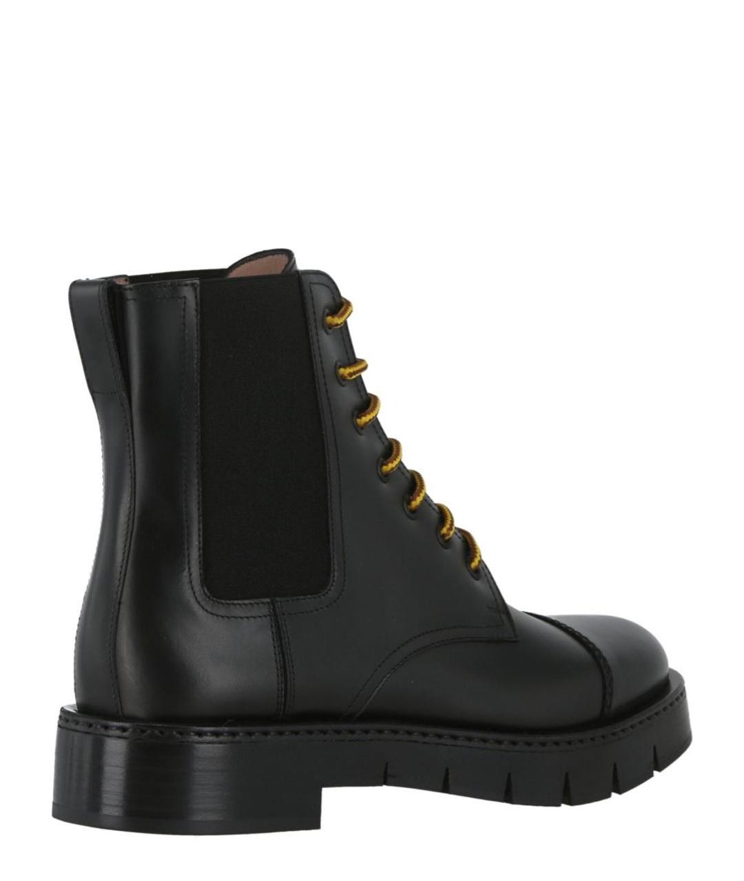 FERRAGAMO Черные кожаные ботинки, фото 3