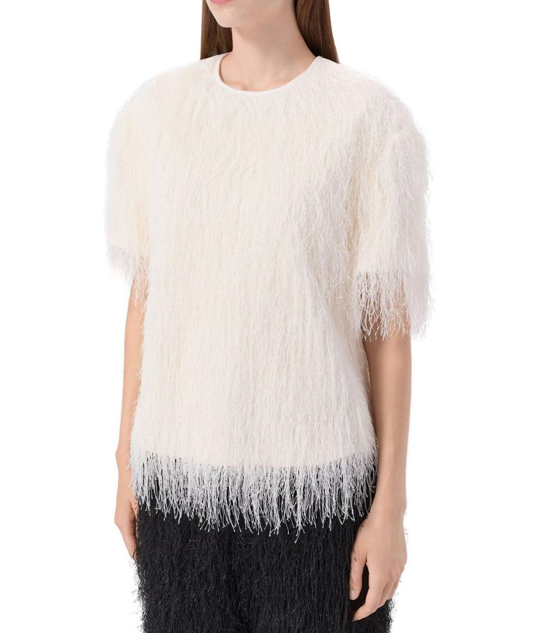 LOULOU DE SAISON Белая полиэстеровая блузы, фото 3