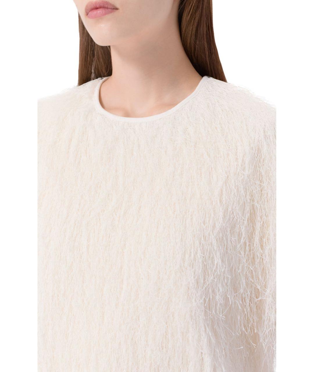 LOULOU DE SAISON Белая полиэстеровая блузы, фото 5