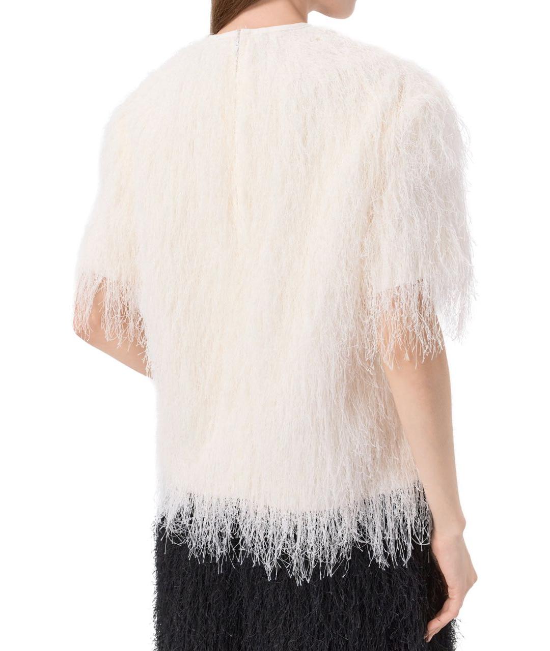 LOULOU DE SAISON Белая полиэстеровая блузы, фото 4