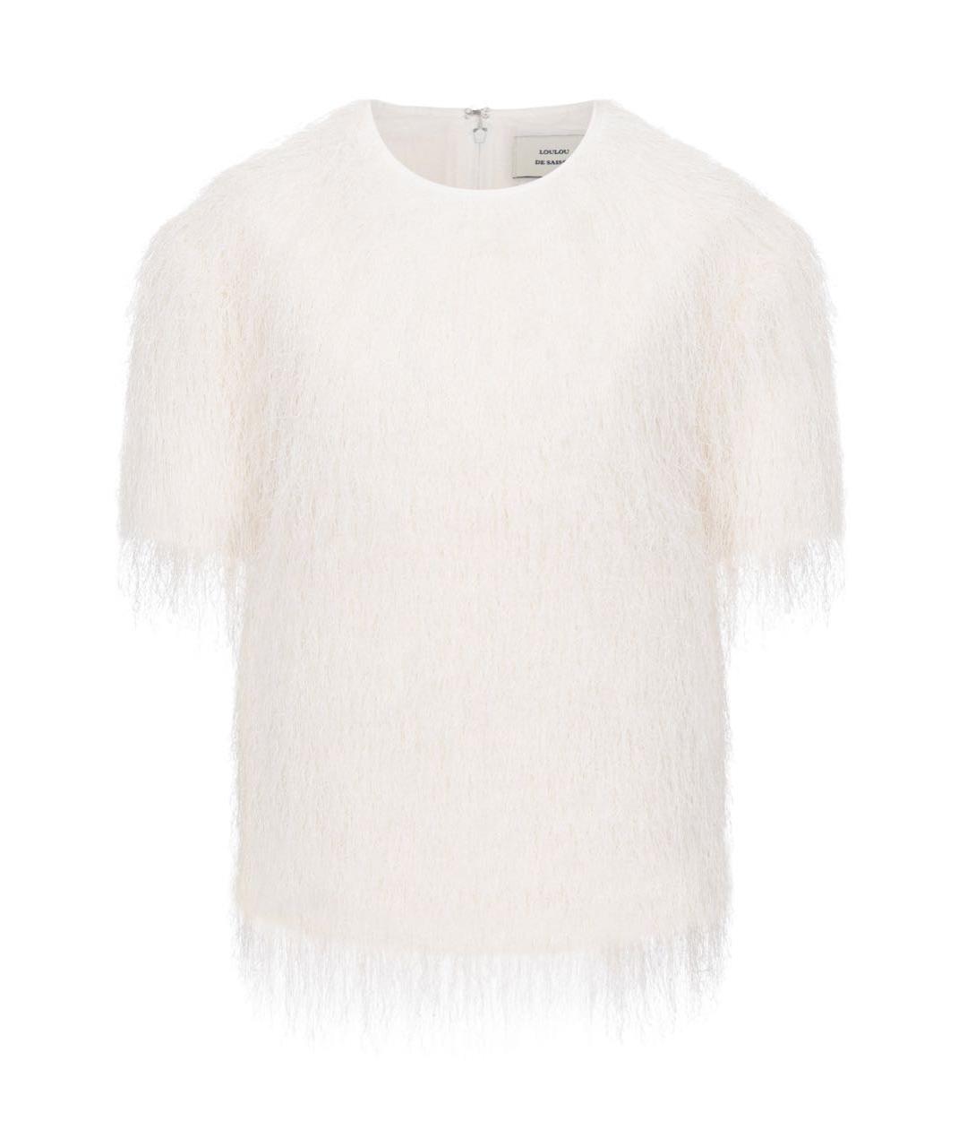 LOULOU DE SAISON Белая полиэстеровая блузы, фото 1
