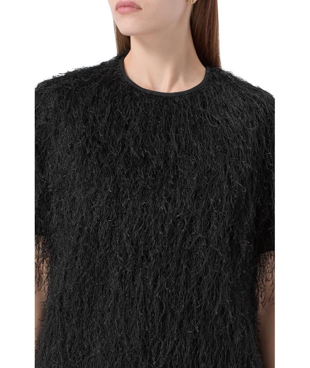 LOULOU DE SAISON Черная полиэстеровая блузы, фото 5