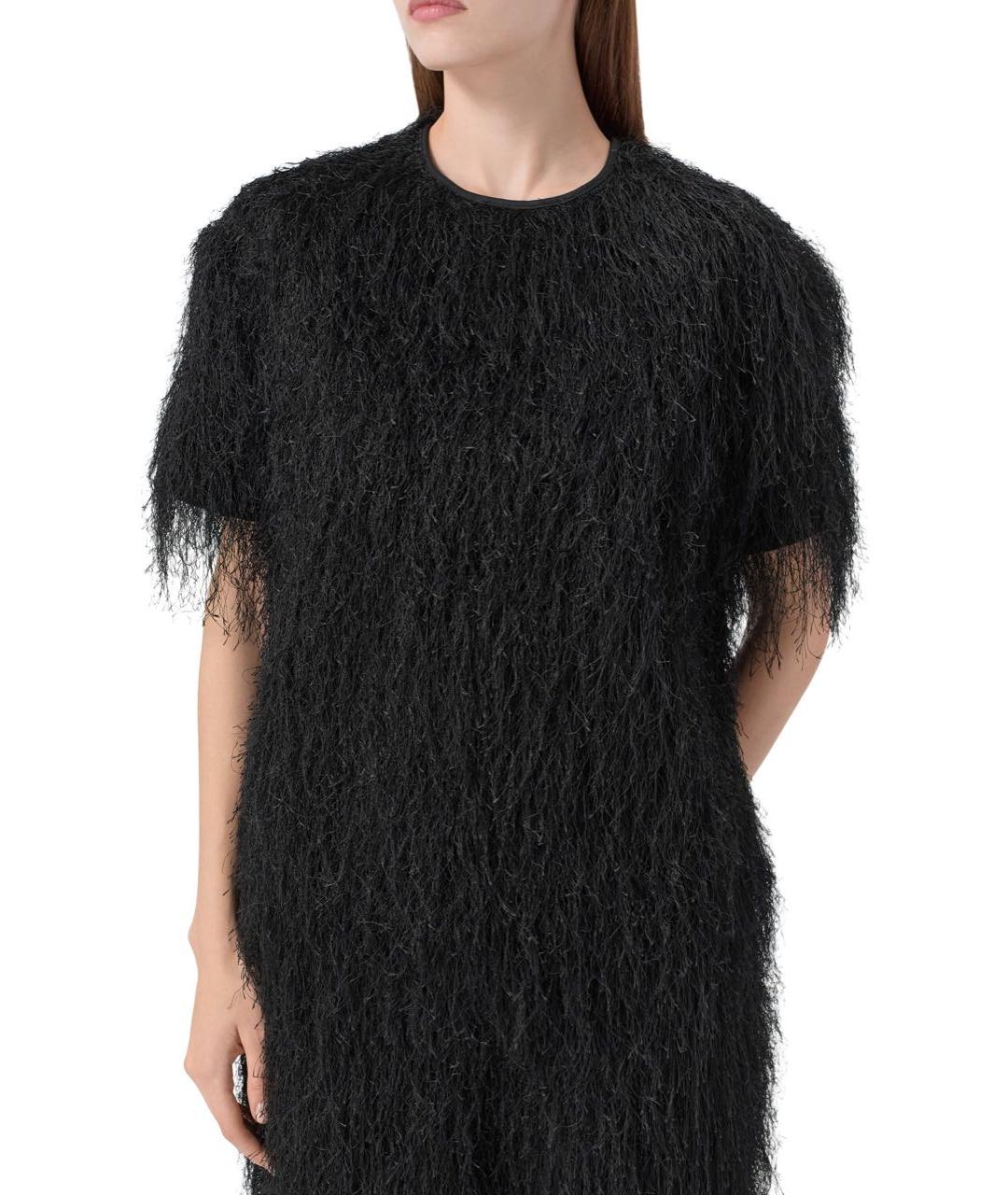 LOULOU DE SAISON Черная полиэстеровая блузы, фото 3