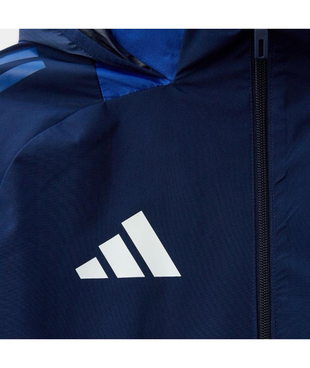 ADIDAS Темно-синяя полиэстеровая куртка, фото 3