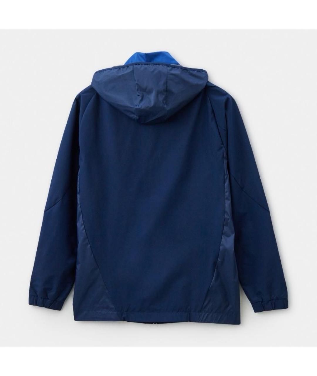 ADIDAS Темно-синяя полиэстеровая куртка, фото 2