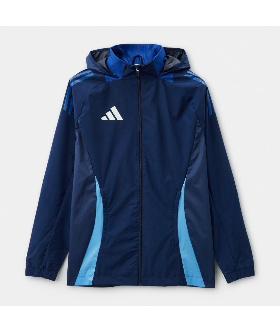 ADIDAS Темно-синяя полиэстеровая куртка, фото 6