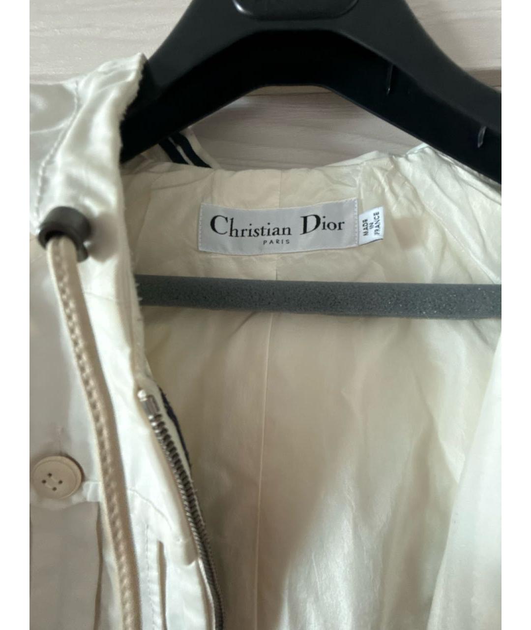 CHRISTIAN DIOR Белая хлопковая куртка, фото 3