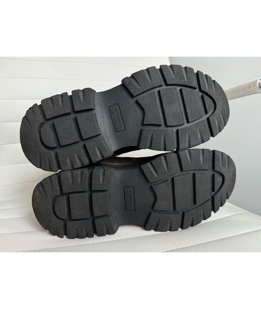 BRUNELLO CUCINELLI Коричневые замшевые полусапоги, фото 4