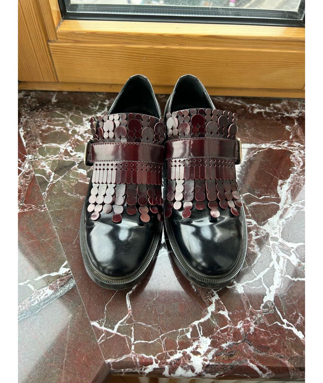 TOD'S Бордовые лоферы из лакированной кожи, фото 2