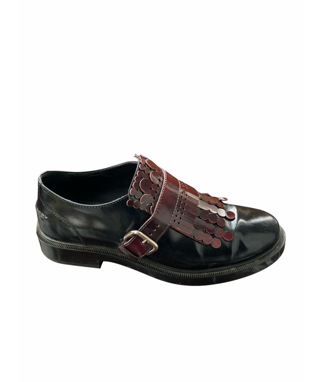 TOD'S Бордовые лоферы из лакированной кожи, фото 1