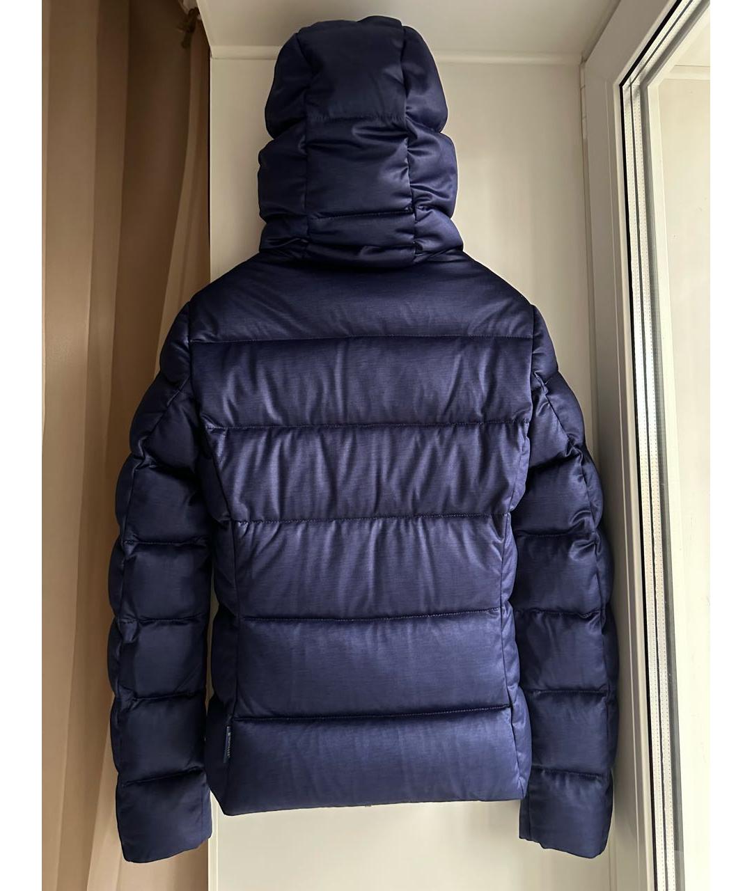 MONCLER Темно-синий пуховик, фото 4