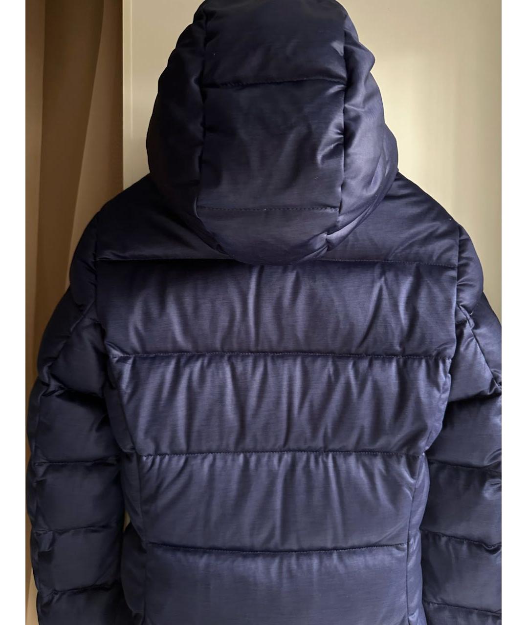 MONCLER Темно-синий пуховик, фото 8