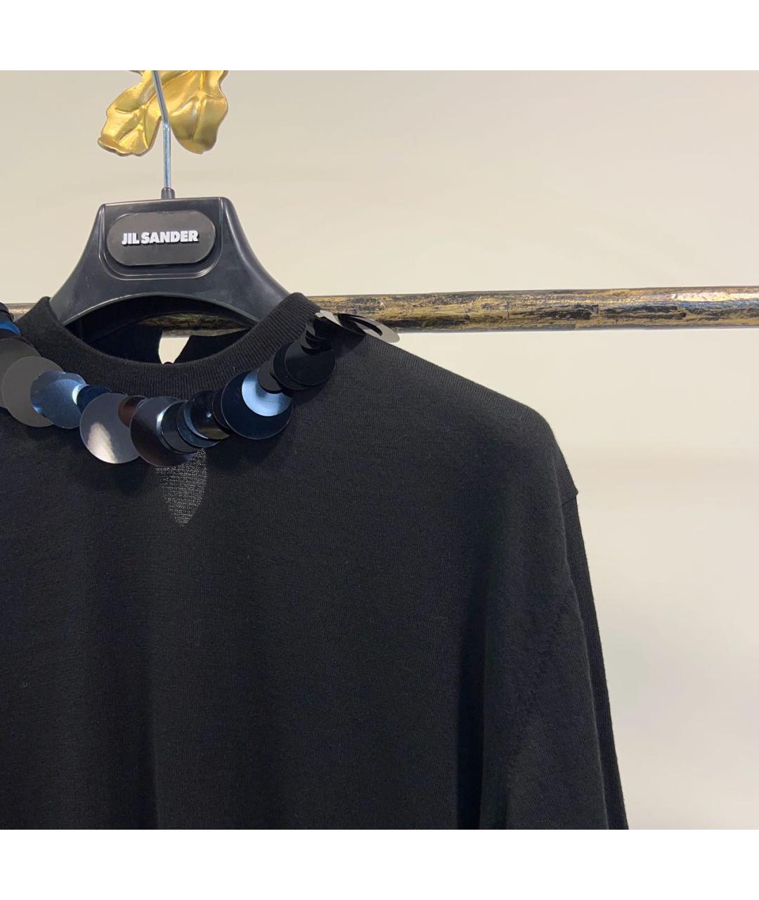 JIL SANDER Черная хлопковая футболка, фото 3