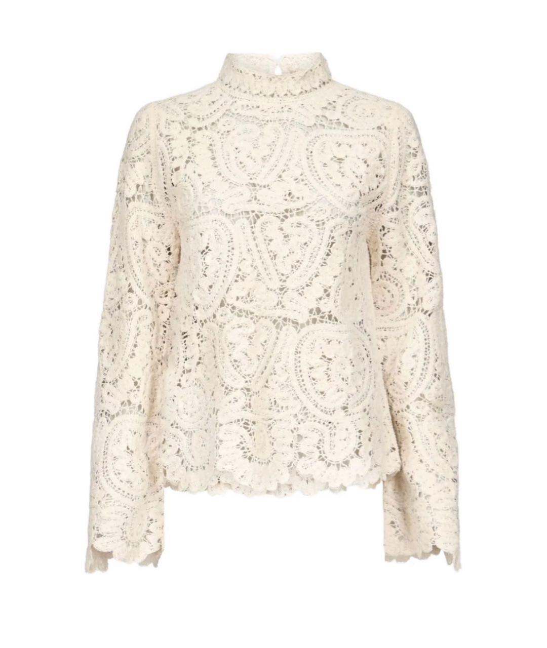 LOULOU DE SAISON Белый шелковый джемпер / свитер, фото 1