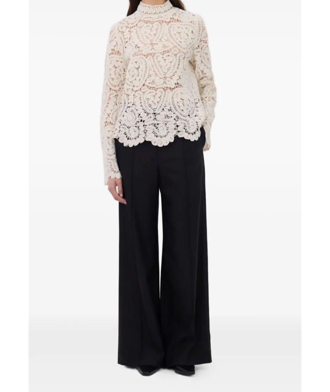 LOULOU DE SAISON Белый шелковый джемпер / свитер, фото 2