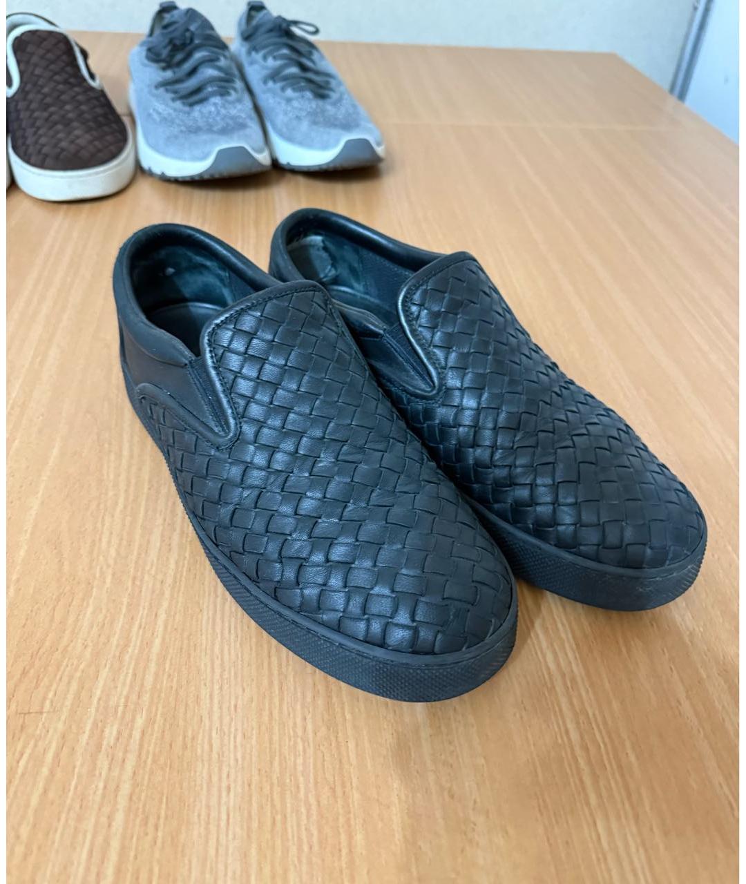 BOTTEGA VENETA Черные кожаные слипоны, фото 3