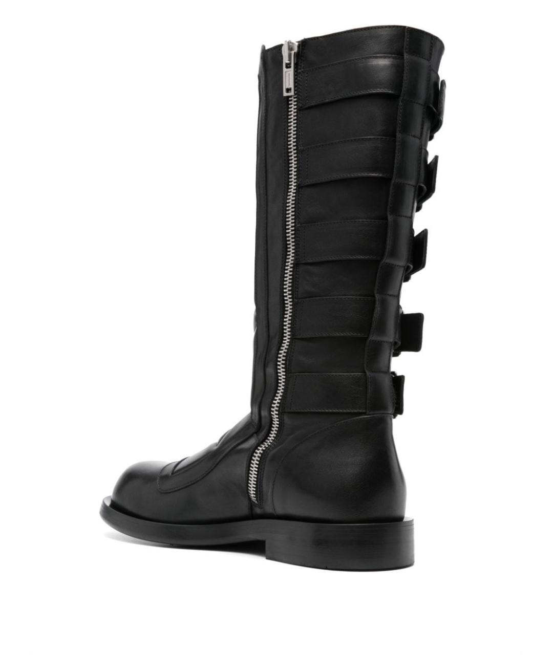 ANN DEMEULEMEESTER Черные кожаные сапоги, фото 6