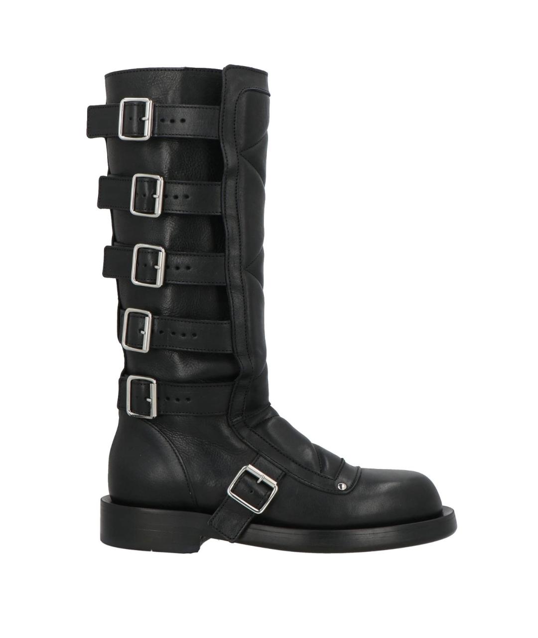 ANN DEMEULEMEESTER Черные кожаные сапоги, фото 1