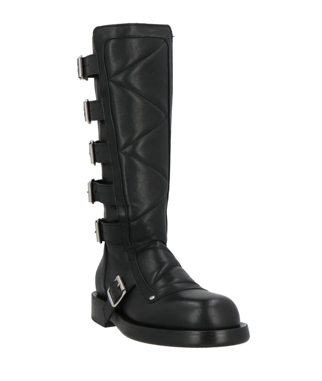 ANN DEMEULEMEESTER Черные кожаные сапоги, фото 2