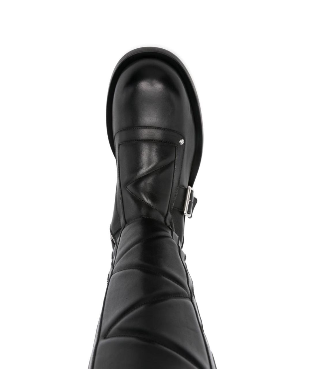 ANN DEMEULEMEESTER Черные кожаные сапоги, фото 5