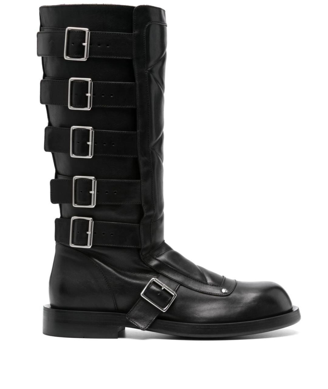 ANN DEMEULEMEESTER Черные кожаные сапоги, фото 8