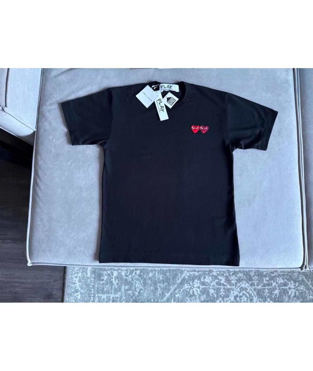 COMME DES GARÇONS Черная хлопковая футболка, фото 5