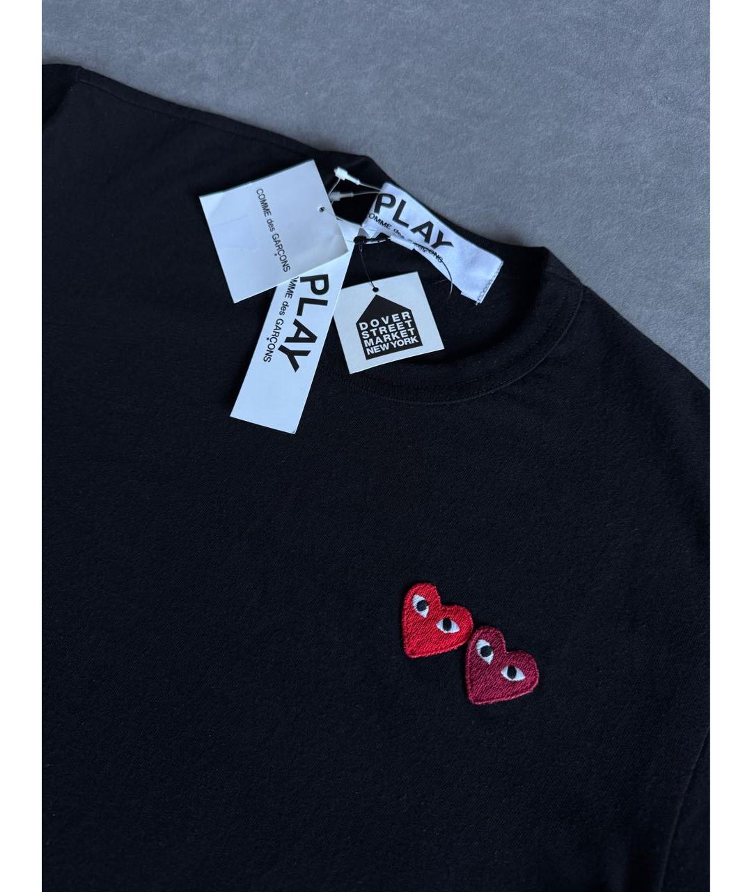 COMME DES GARÇONS Черная хлопковая футболка, фото 3
