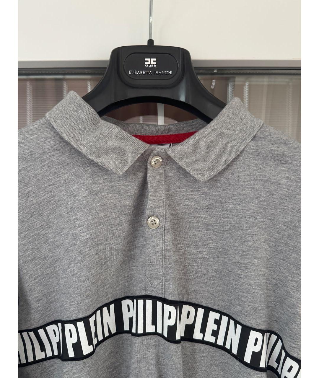 PHILIPP PLEIN Серая хлопковая детская футболка, фото 4