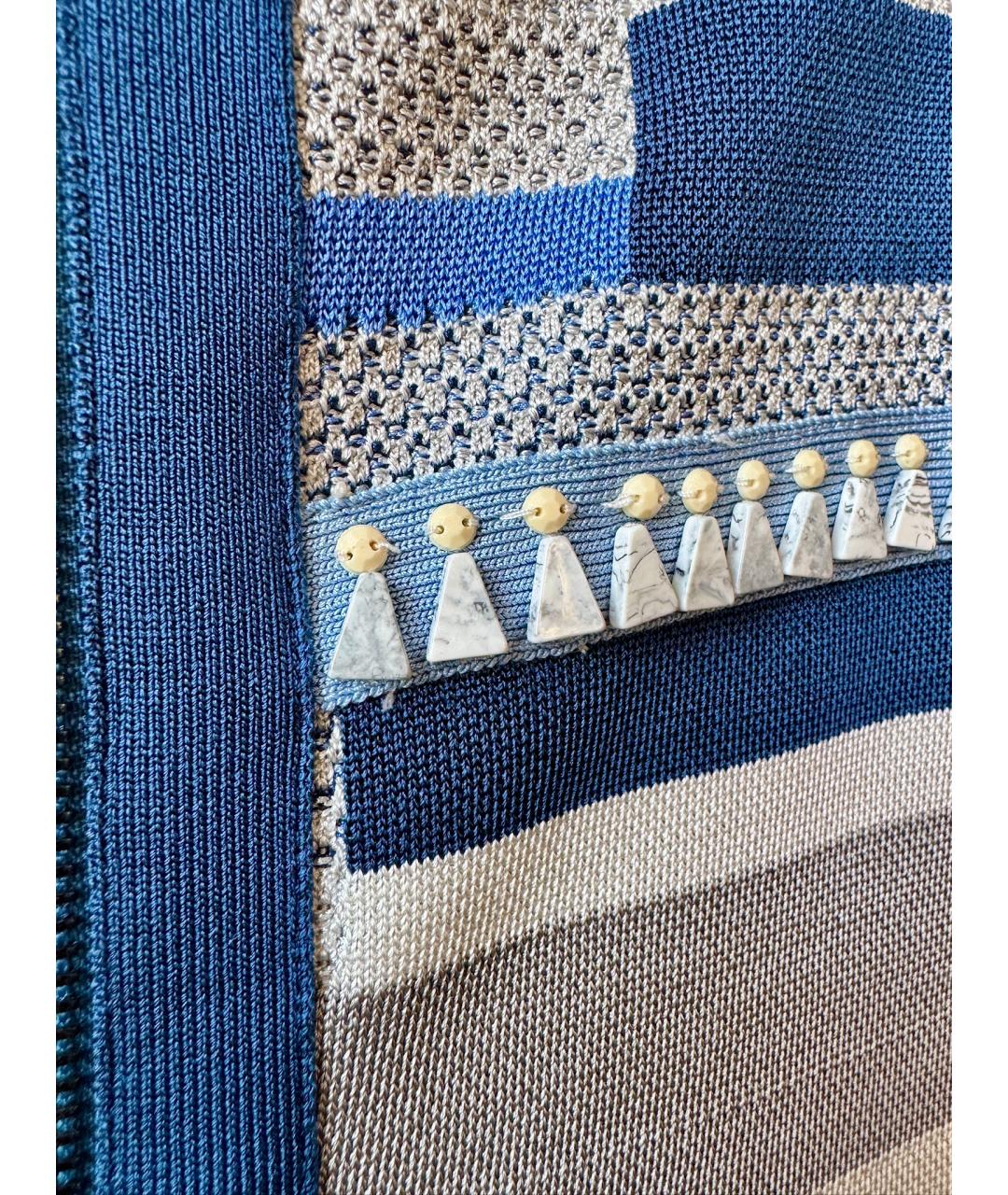 HERVE LEGER Синее повседневное платье, фото 4