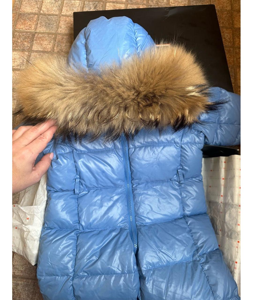 MONCLER KIDS Голубой комбинезон, фото 5